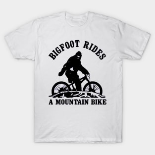 Bigfoot Riding A Mountain T-Shirt